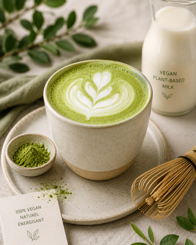 Latté matcha vegan